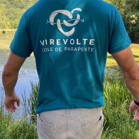 T-shirt Virevolte Bleu Homme - Arrière
