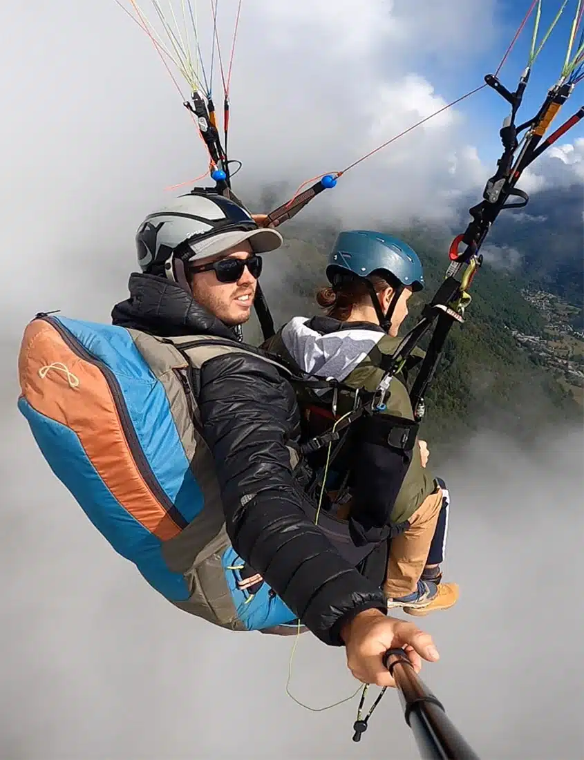 Vol parapente biplace au-dessus de la vallée du Louron