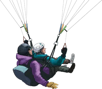 Baptêmes parapente en biplace